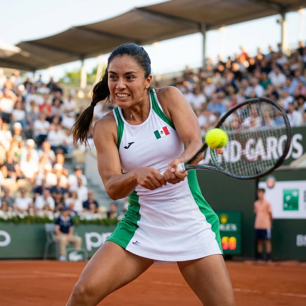 Renata Zarazúa en Roland Garros 2026