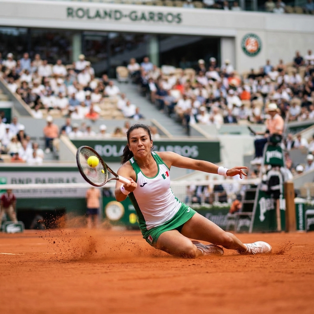 Renata Zarazúa en Roland Garros